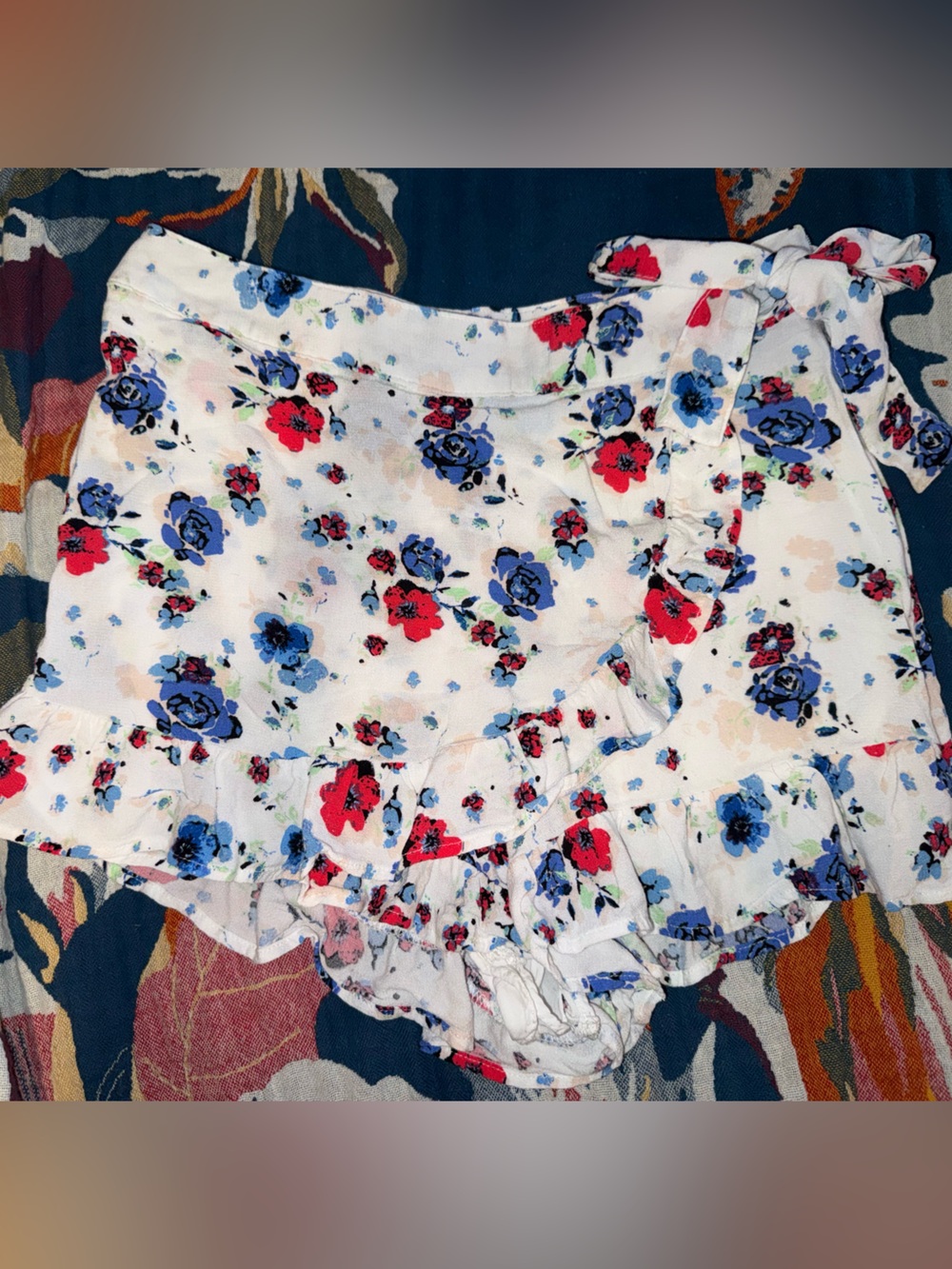 Free People Flirting Fleurs Mini Skort in White - Picture 3 of 6